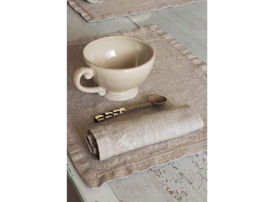 American Placemats and Linen Breakfast Napkins 2 Pieces - Maccanone