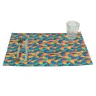 American Placemats in Colored Polyester Double Face 12 Pcs - Barcelona Viadurini