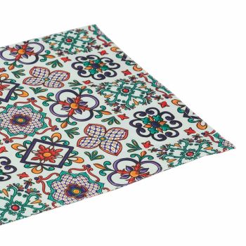American Placemats in Polyester with Double Face Decorations 12 Pcs - Aztecasq