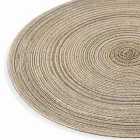 Round American Placemats in White or Brown Polyester 12 Pcs - Zanette Viadurini