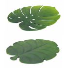 Pvc Breakfast Placemats Assorted Green or Black Leaves 12 Pcs - Esther Viadurini