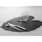 Pvc Breakfast Placemats Assorted Green or Black Leaves 12 Pcs - Esther Viadurini
