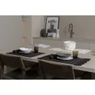 Linen Napkins with Black or Butter Crystals, 6 Pieces Italian Luxury - Prezio Viadurini