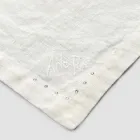 Linen Napkins with Black or Butter Crystals, 6 Pieces Italian Luxury - Prezio Viadurini