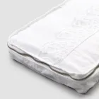 Large Travel Case in Linen with Italian Luxury Sinergia Lace - Randall Viadurini