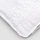 Large Travel Case in Linen with Italian Luxury Sinergia Lace - Randall Viadurini