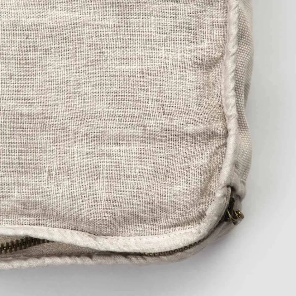 Large Makeup Bag for Women or Travel in Luxury Linen and Cotton - Yeti Viadurini
