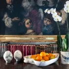 Medium Egg Decor in Paonazzo Marble Elegant Design Made in Italy - Olimo Viadurini