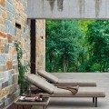 Garden sun bed for outdoor use, modern design, Babylon by Varaschin