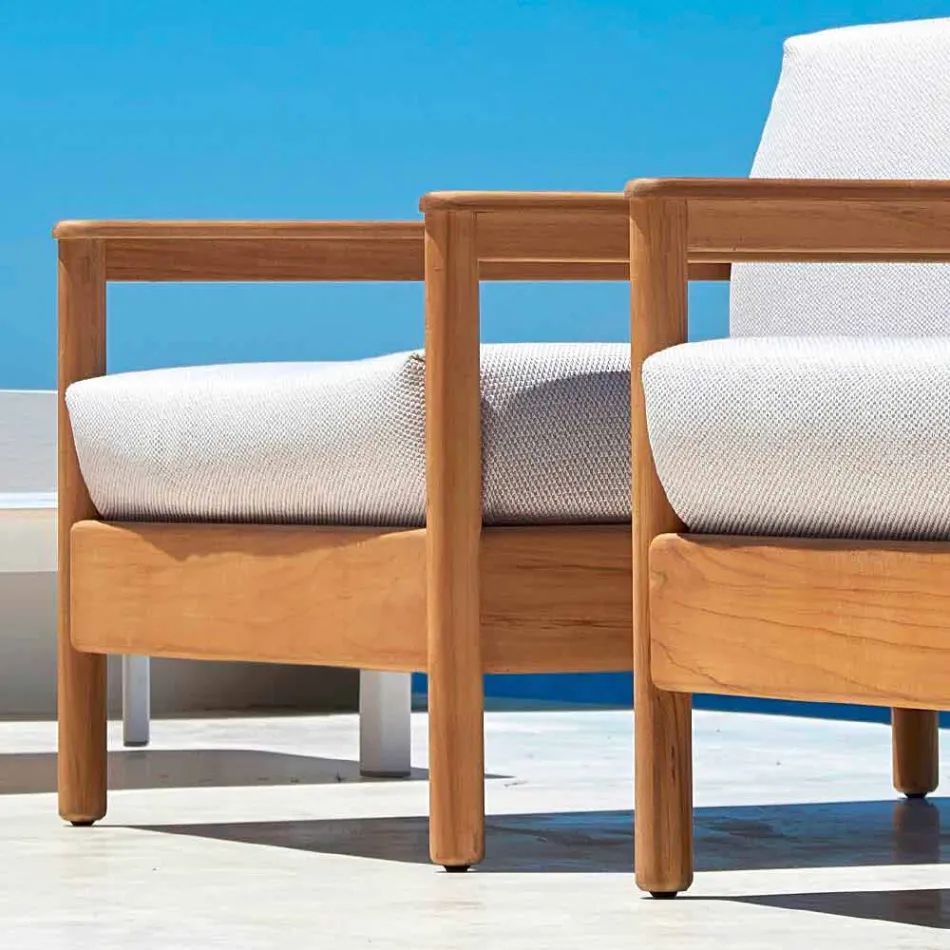 Varaschin Bali modern outdoor armchair in upholstered fabric Viadurini