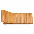 Varaschin Barcode sunlounger with outdoor wheels in teak wood Viadurini