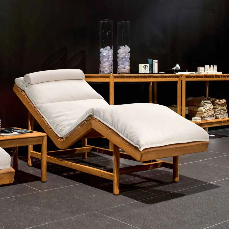 Varaschin Barcode contemporary garden bed / indoor teak Viadurini