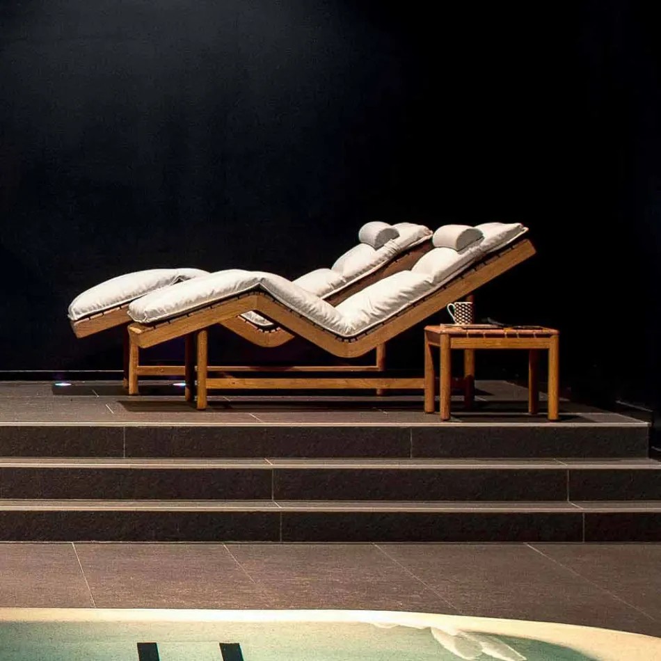 Varaschin Barcode contemporary garden bed / indoor teak Viadurini