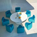 Garden table + 8 armchairs, modern design, In&Out by Varaschin