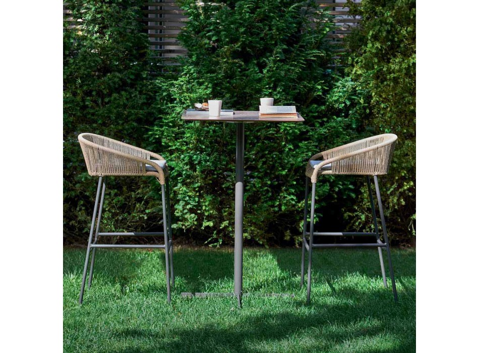Varaschin Cricket outdoor high stool with a modern design, set of 2 Viadurini