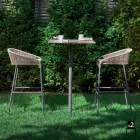Varaschin Cricket modern aluminum garden stool, 2 pieces Viadurini