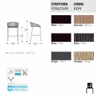 Varaschin Cricket modern aluminum garden stool, 2 pieces Viadurini