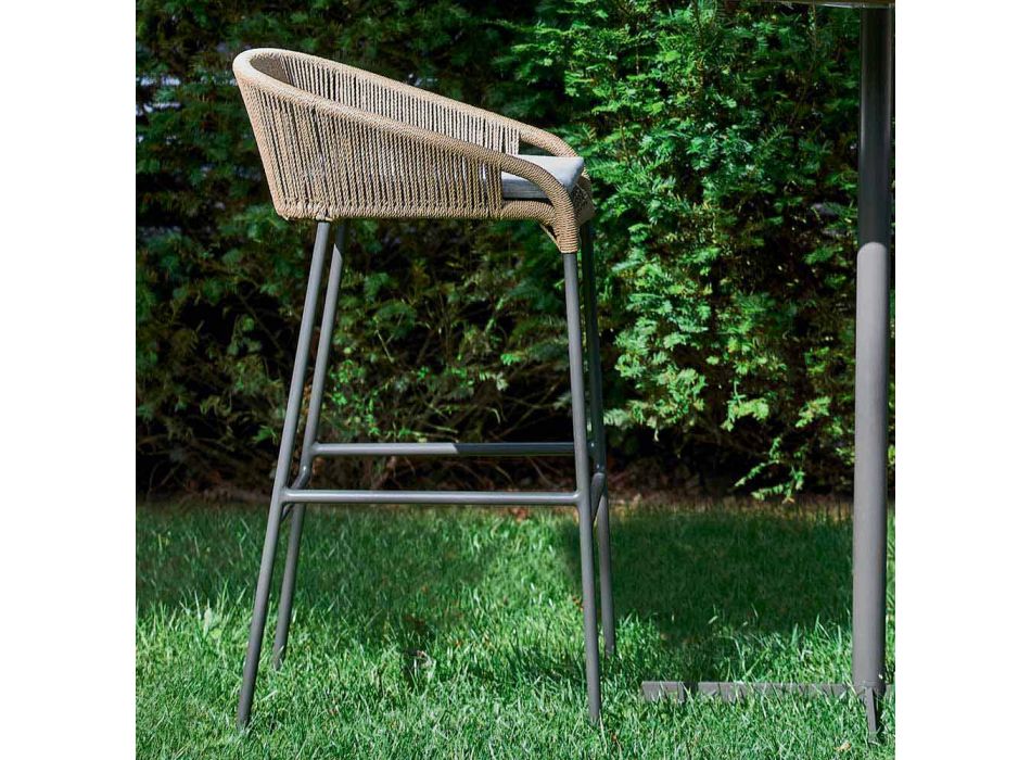 Varaschin Cricket modern design garden stool, set of 2 stools Viadurini