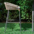 Modern design garden stool, set of 2 stools Cricket by Varaschin
