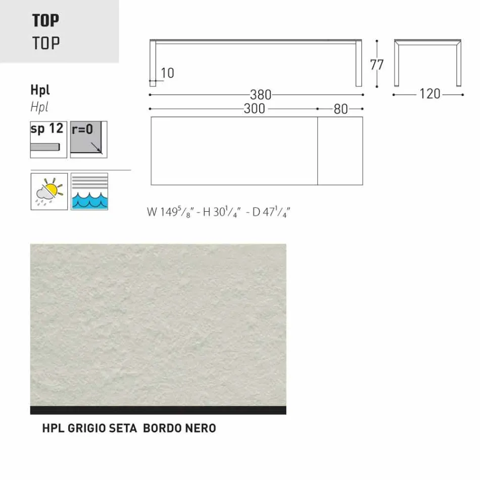 Varaschin Dolmen extending garden table, up to 380 cm Viadurini