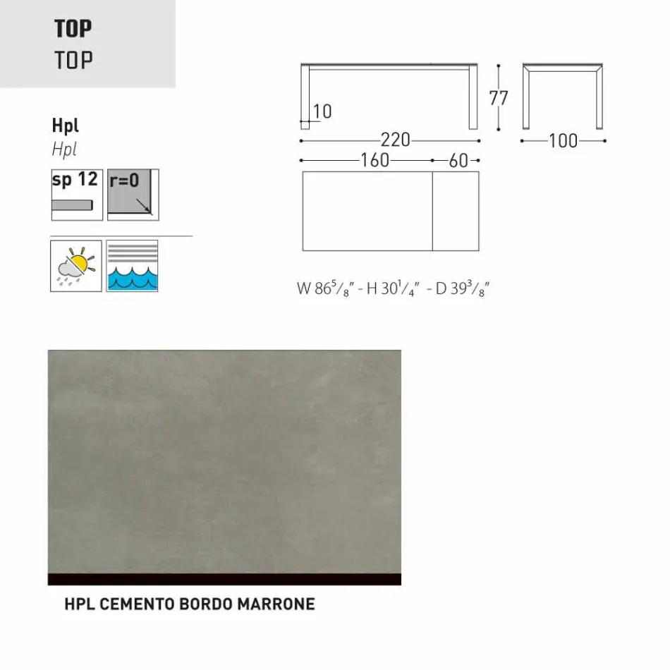 Varaschin Dolmen extending garden table, up to 380 cm Viadurini