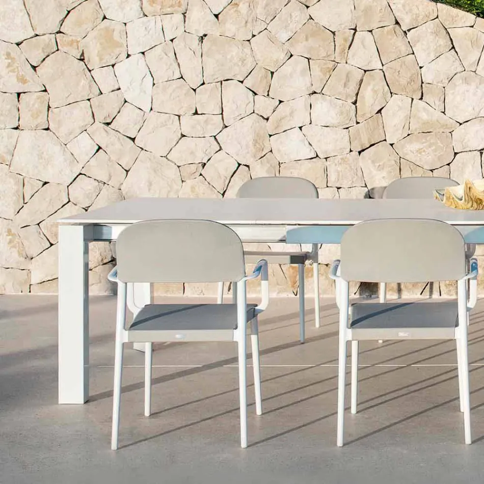 Varaschin Dolmen extending garden table, up to 380 cm Viadurini