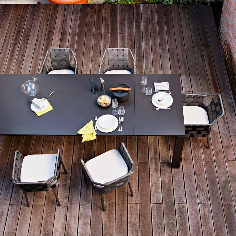 Varaschin Dolmen extending garden table, up to 380 cm Viadurini