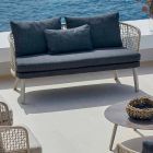 Varaschin Emma modern two-seater upholstered garden sofa Viadurini
