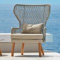 Modern design upholstered outdoor armchair Emma by Varaschin 