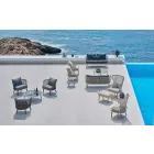 Varaschin Emma outdoor armchair upholstered in metal and fabric Viadurini