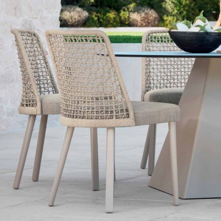 Varaschin Emma design garden chair in fabric and aluminum Viadurini