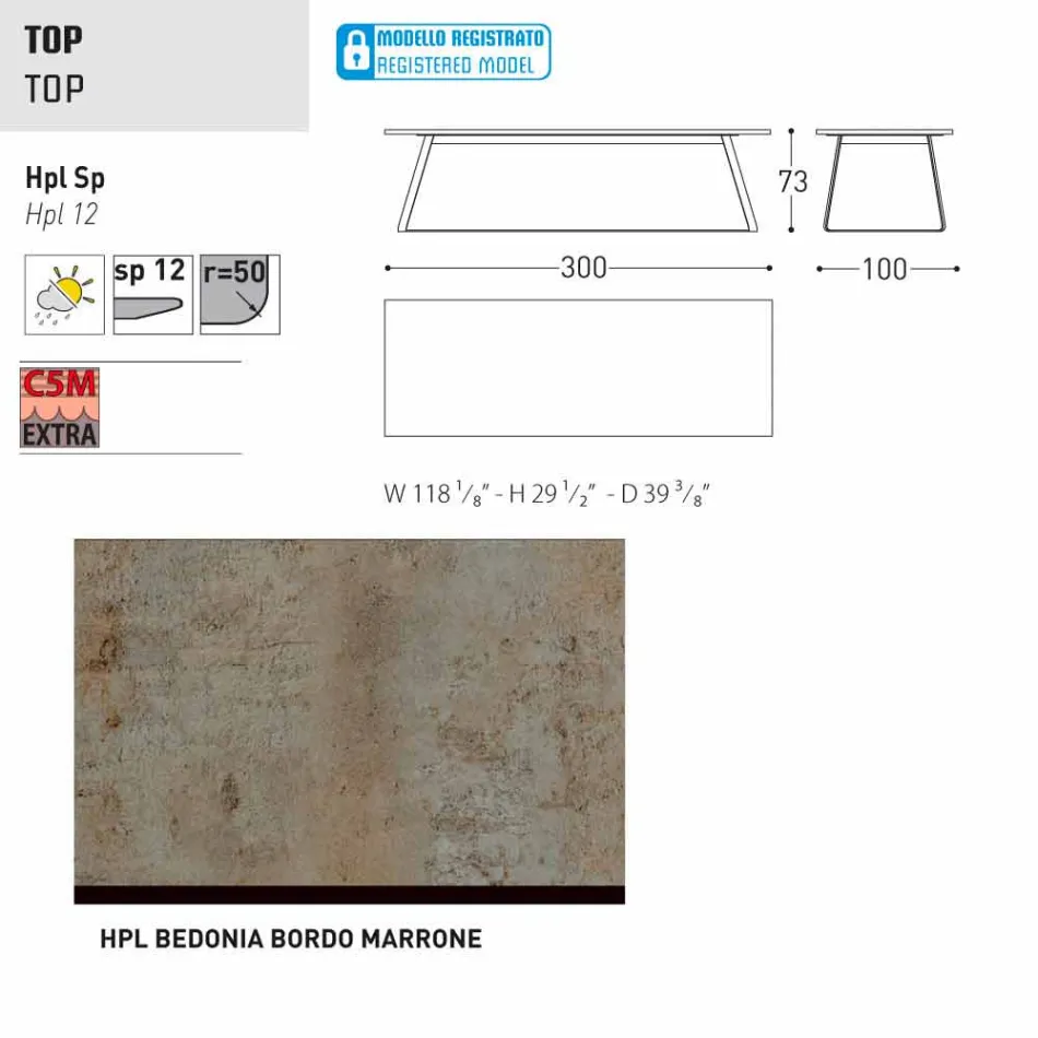 Varaschin Kolonaki modern garden table in different sizes Viadurini