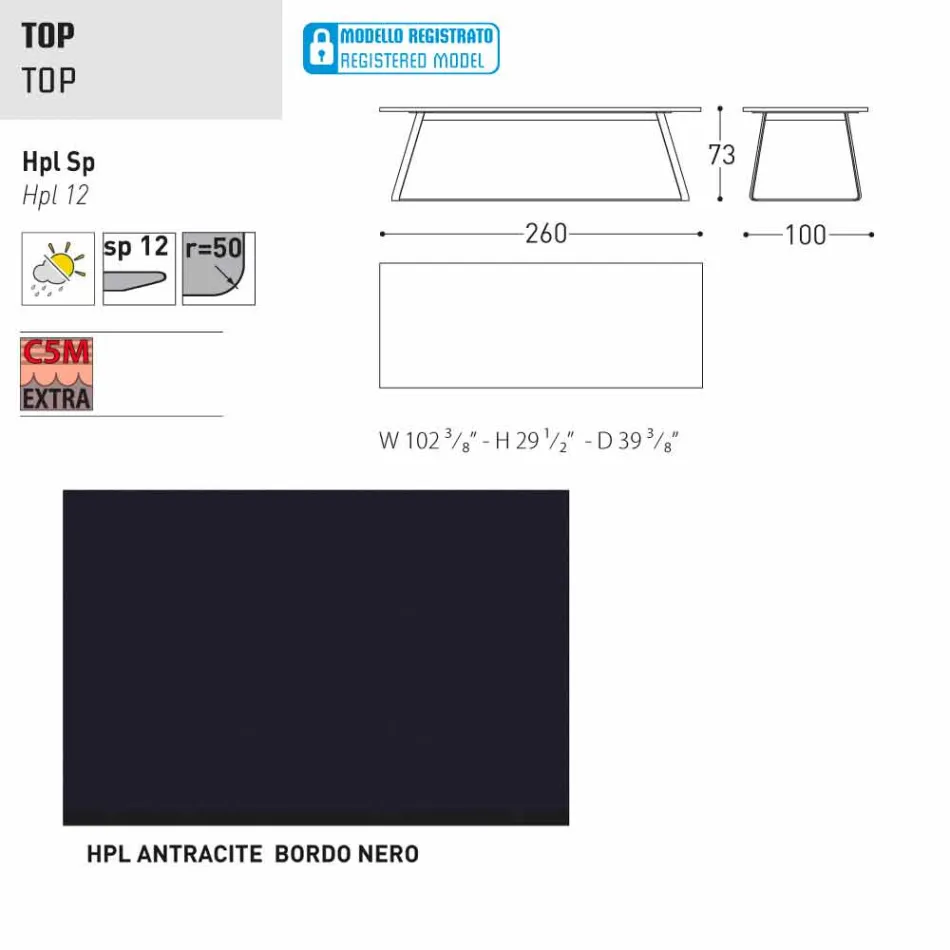 Varaschin Kolonaki modern garden table in different sizes Viadurini