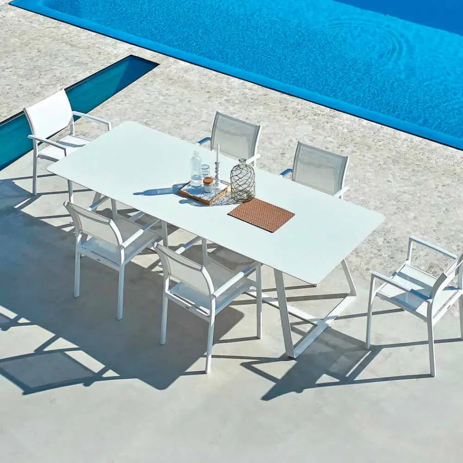 Varaschin Kolonaki modern garden table in different sizes Viadurini