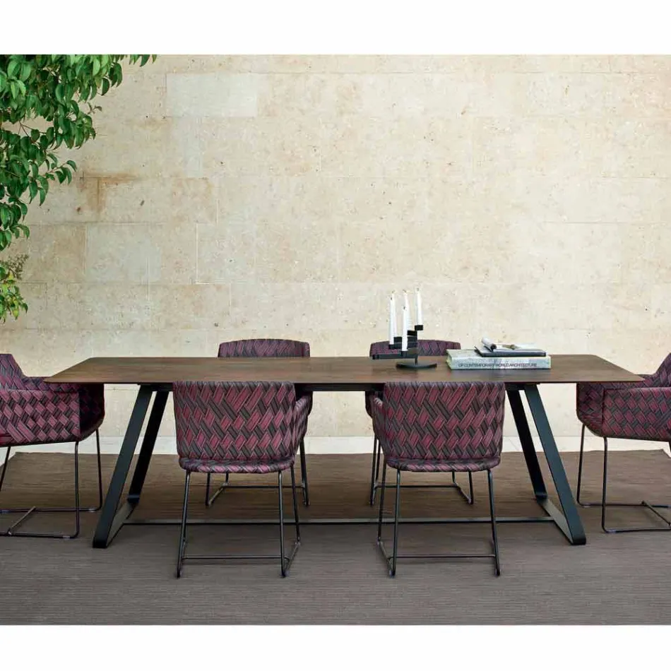 Varaschin Kolonaki modern garden table in different sizes Viadurini