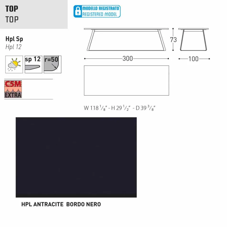 Varaschin Kolonaki modern garden table in different sizes Viadurini