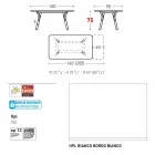 Varaschin Link extensible garden table with teak legs, H75 cm Viadurini