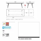 Varaschin Link extensible garden table with teak legs, H75 cm Viadurini