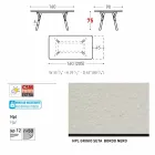 Varaschin Link extensible garden table with teak legs, H75 cm Viadurini