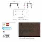 Varaschin Link extensible garden table with teak legs, H75 cm Viadurini