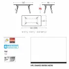 Varaschin Link extensible garden table with teak legs, H75 cm Viadurini