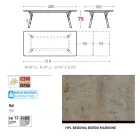 Varaschin Link modern design extendable garden table, H 73.2 cm Viadurini