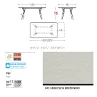 Varaschin Link modern design extendable garden table, H 73.2 cm Viadurini