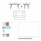 Varaschin Link garden table with teak wood legs, H 75 cm Viadurini