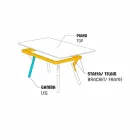 Varaschin Link outdoor dining table or interior H 65 cm Viadurini