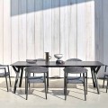 Outdoor dining table H 75 cm with a modern design, Link by Varaschin