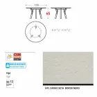 Varaschin Link round outdoor table / interior design, H 65 cm Viadurini