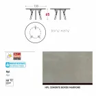 Varaschin Link round outdoor table / interior design, H 65 cm Viadurini