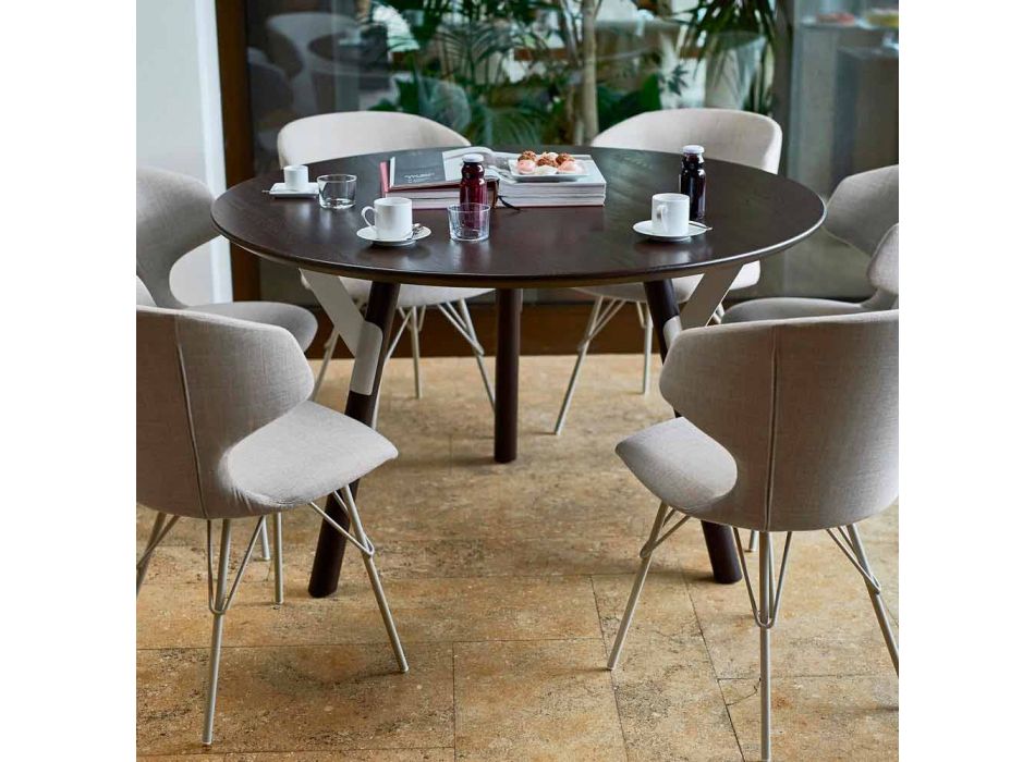 Varaschin Link round outdoor table / interior design, H 65 cm Viadurini