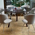 Round garden dining table H 65 cm, modern design, Link by Varaschin